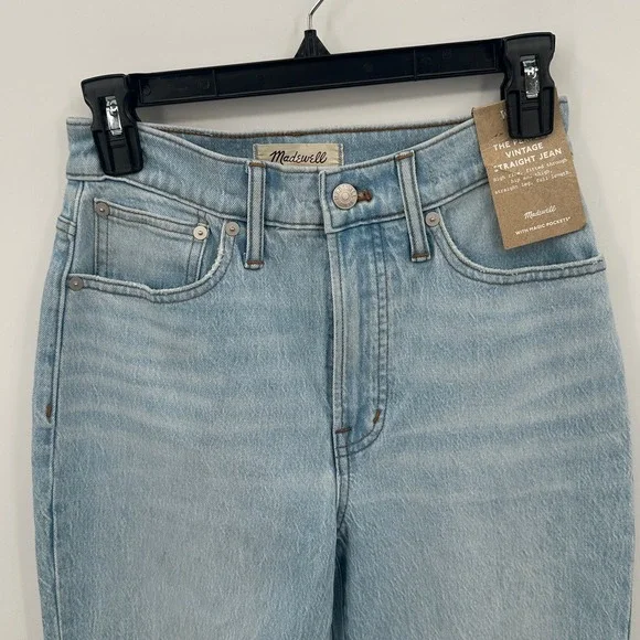Madewell Women's The Perfect Vintage Straight Jean in Westanna Wash size 24 - Picture 7 of 7